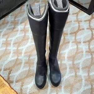 New black over the knee soft leather winter boots Ninewest 8.5 medium